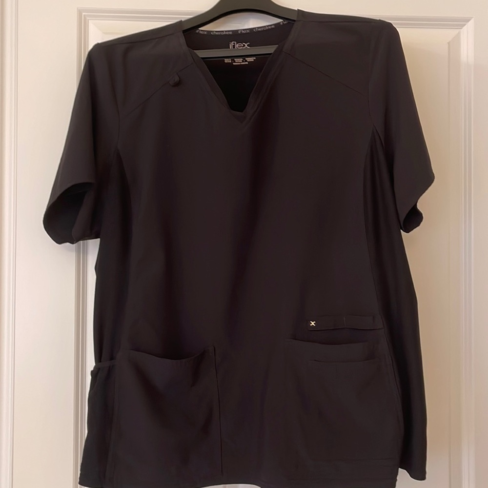 Black 3X iflex Scrub Top